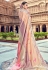 Pink banarasi silk saree with blouse 3016