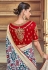 Off white banarasi silk festival wear saree 3102