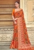 Red banarasi silk saree with blouse 3103