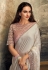 Gray lycra saree with blouse 11212