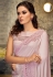 Pink lycra saree with blouse 11218