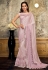Pink lycra saree with blouse 11218