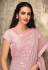 Pink lycra party wear saree 11221