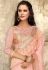 Peach satin party wear saree 11223