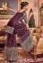 Purple net Wedding palazzo wear suit