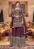 Purple net Wedding palazzo wear suit