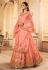 Drashti dhami peach net long choli lehenga 45002