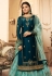 Drashti dhami teal georgette long choli lehenga 45006