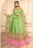 Drashti dhami green georgette indo western lehenga choli 45007