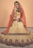 Beige satin embroidered circular lehenga choli 3002