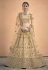 Beige satin embroidered circular lehenga choli 3006