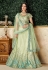 Light green taffeta embroidered circular lehenga choli 16202