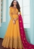 yellow georgette floor length anarkali suit 7078