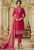 rani pink satin georgette straight trouser suit 10708