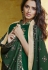 dark green muslin long palazzo style suit 757