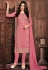 pink georgette straight trouser suit 32007