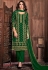 dark green georgette straight trouser suit 32005