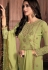 light green georgette straight trouser suit 32004