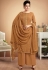 beige muslin straight palazzo style suit 919