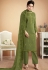 green muslin straight palazzo style suit 918