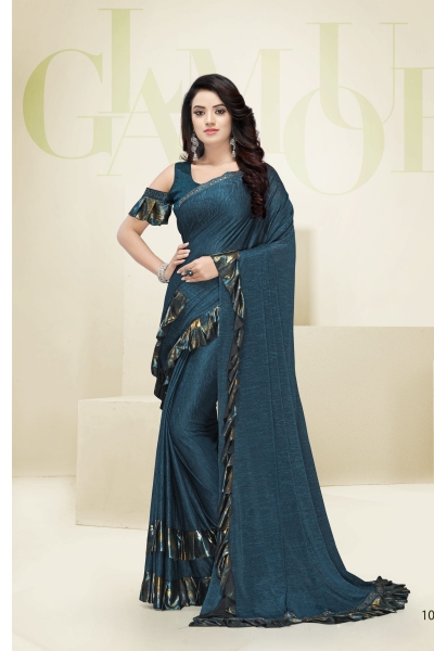 Party wear ruffle saree 1005