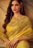 Yellow silk festival wear saree 5114