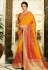 Orange banarasi silk festival wear saree 6002