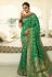 Green banarasi silk festival wear saree 6006