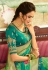 Turquoise blue banarasi silk saree with blouse 6013