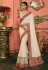 Cream silk festival wear saree 114