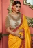 Yellow silk festival wear saree 118