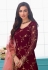 Maroon georgette churidar suit 7082