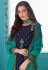 Navy blue georgette churidar suit 7084