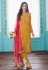 Mustard georgette churidar salwar kameez 7083
