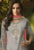 Gray net embroidered palazzo suit 4947