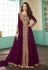 Purple georgette center slit anarkali suit 7072