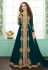 Teal blue georgette long anarkali suit 7075