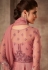 Pink silk embroidered floor length anarkali suit 75006