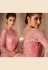 Pink silk embroidered floor length anarkali suit 75003