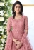 Pink net embroidered abaya style anarkali suit 4202