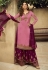 Light purple satin embroidered palazzo suit 5400