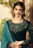 Blue satin embroidered kameez with palazzo 5405