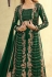 Green silk embroidered sharara suit with jacket 5503A