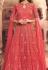 Pink net embroidered indo western lehenga choli 5507A