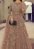 Light brown net embroidered floor length anarkali suit 5505B