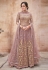 Shaded pink net long anarkali suit 16025A