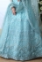 Sky blue net embroidered circular lehenga choli 1213