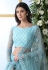 Sky blue net embroidered circular lehenga choli 1213