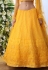 Yellow net embroidered circular lehenga choli 1214