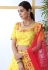 Yellow art silk circular lehenga choli 1202